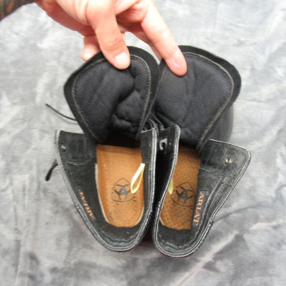 Ariat Boots Womens 9 B Black Leather Lace Kiltie 33501 Riding Heritage Lacer - Picture 9 of 15